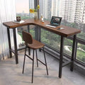 Balcony corner bench table casual solid wood l-shaped partition bar desk against the corner bedroom workbench for home