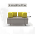 Casual office sofa coffee table combination, reception room, rest area, genuine leather sofa, three-slot sofa combination