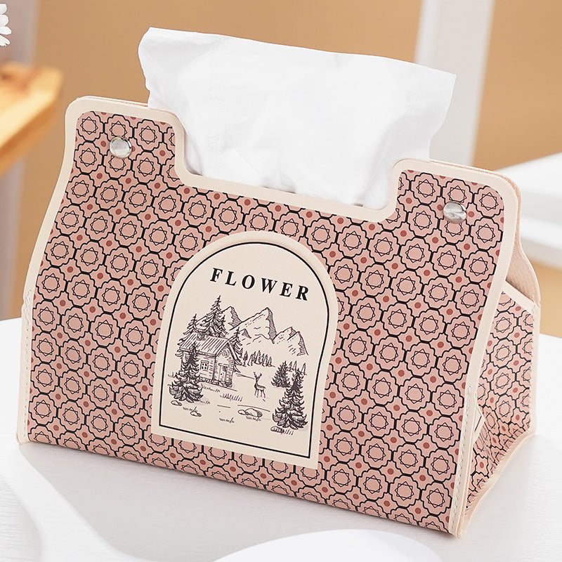 Retro French light luxury pumping carton home living room storage tissue box creative car high value fashion roll box