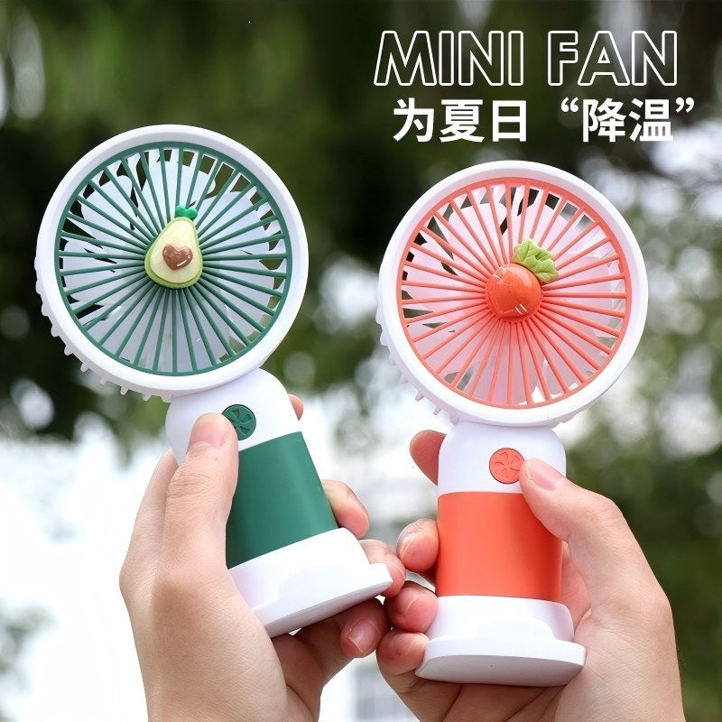 Handheld mini fan - portable, rechargeable, usb powered, silent desktop fan for office, student dorm, and travel