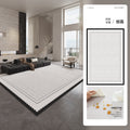 Carpet living room 2026 new french style black and white grids waterproof washable bedroom bedside sofa floor mat