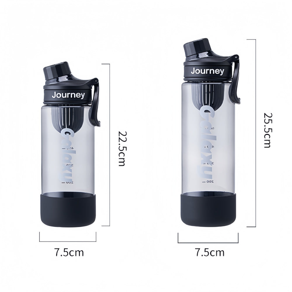 Anti-fall casual sports water bottle car water cup fitness cup leak-proof tea separator student portable plastic cup wholesale