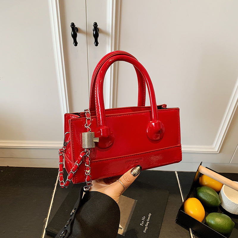 Premium chain box portable small square bag women's 2025  new fashionable versatile exquisite shoulder oblique span bag