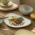 Vintage irregular high-end bowls, plates, and dishes - restaurant, hotel, and home tableware - unique dinnerware for serving dishes, desserts, rice bowls, and plating