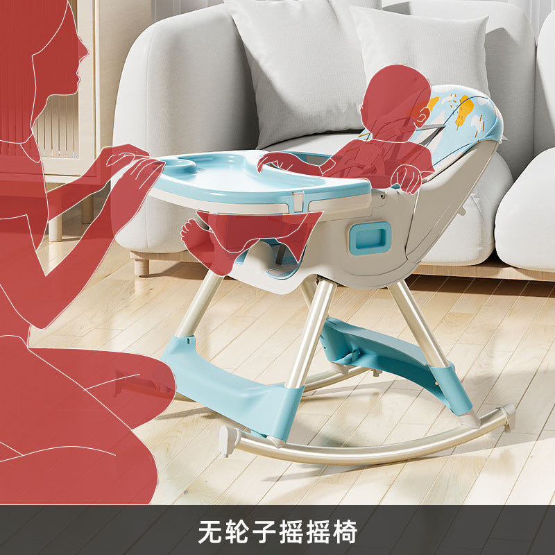 Baby high chair - foldable, portable, home use - infant learning seat for feeding - multifunctional dining chair for kids