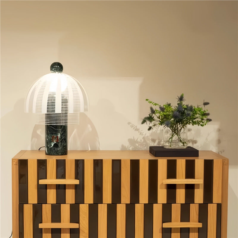 Italian fendi casa marble table lamp - designer style bedroom bedside lamp - living room high-end ambiance light