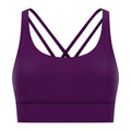 New arrival cross back yoga bra double-sided brushed nude high-strength bubble wrap push-up sports intimatesdw002