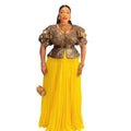 European and american party dresses elegant long gowns cross-border plus size foreign trade  african women's clothing sequin dresses