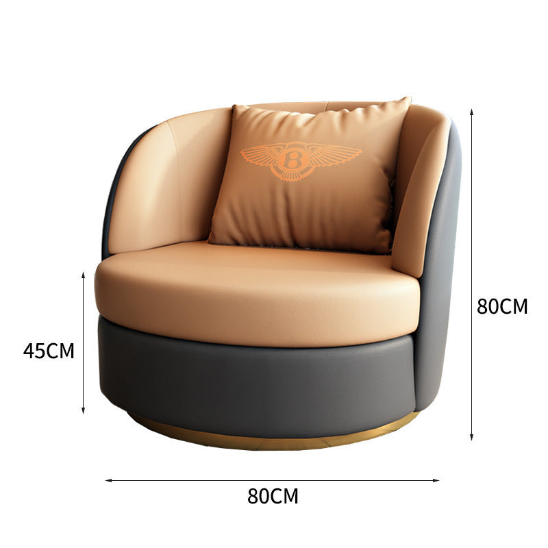 Modern minimalist cat paw leather sofa chair - trendy apartment bedroom balcony living room single seater light luxury sofa table and chair set