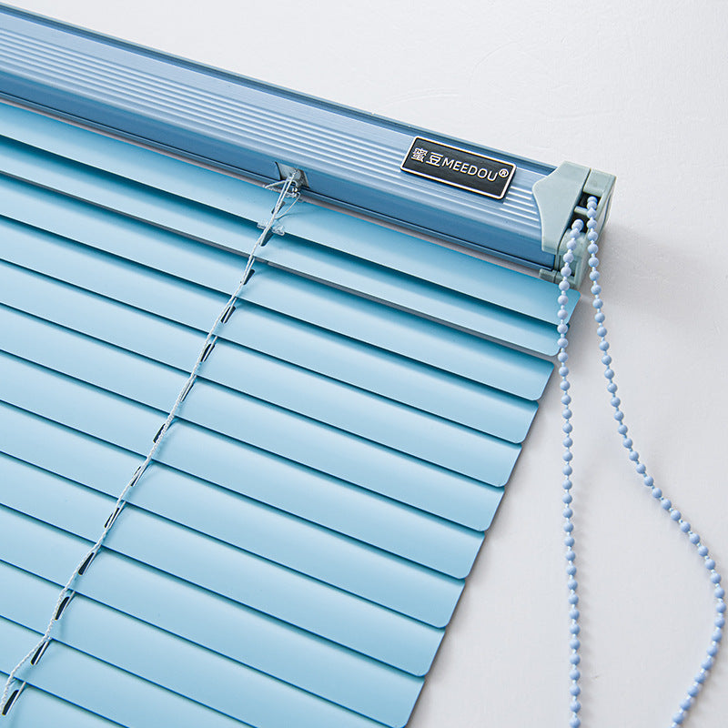 Pleated blinds without punching, simple bathroom, bedroom, office, aluminum alloy shading and lifting [honey bean]