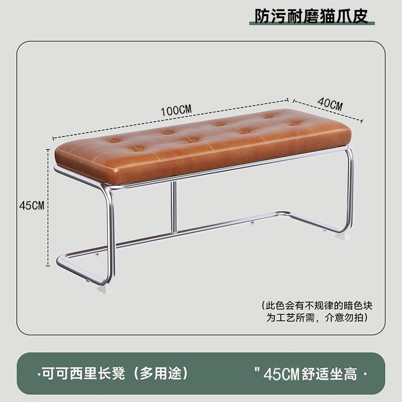 Living room american bench stool, medieval style, scandinavian stainless steel shoe changing stool, door seat, dining room chair