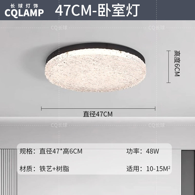 Italian minimalist living room glacier ceiling light modern simple rectangular resin light high-end sense Zhongshan lighting