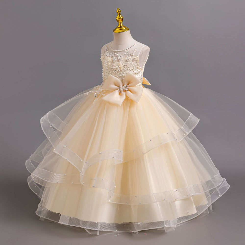 New wholesale girls' dresses, beaded butterfly wedding gowns, princess dresses, piano recital dresses, girl dress