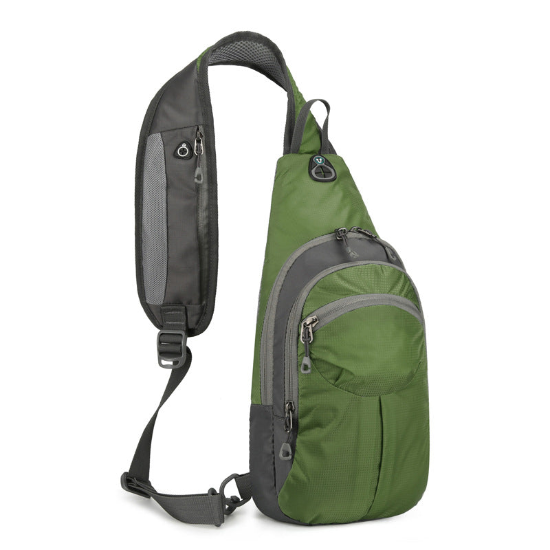 Cross-border new men's breast bag, multi-functional outdoor convenient sports backpack, wear-resistant and anti-splashing large-capacity messenger bag