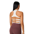 Sexy cut out beautiful back sports intimates women's semi-fixed breast pad nude shaping fitness yoga vest d25084