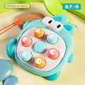 Whack-a-mole press-and-play toy [bunny green] - comes with lanyard
