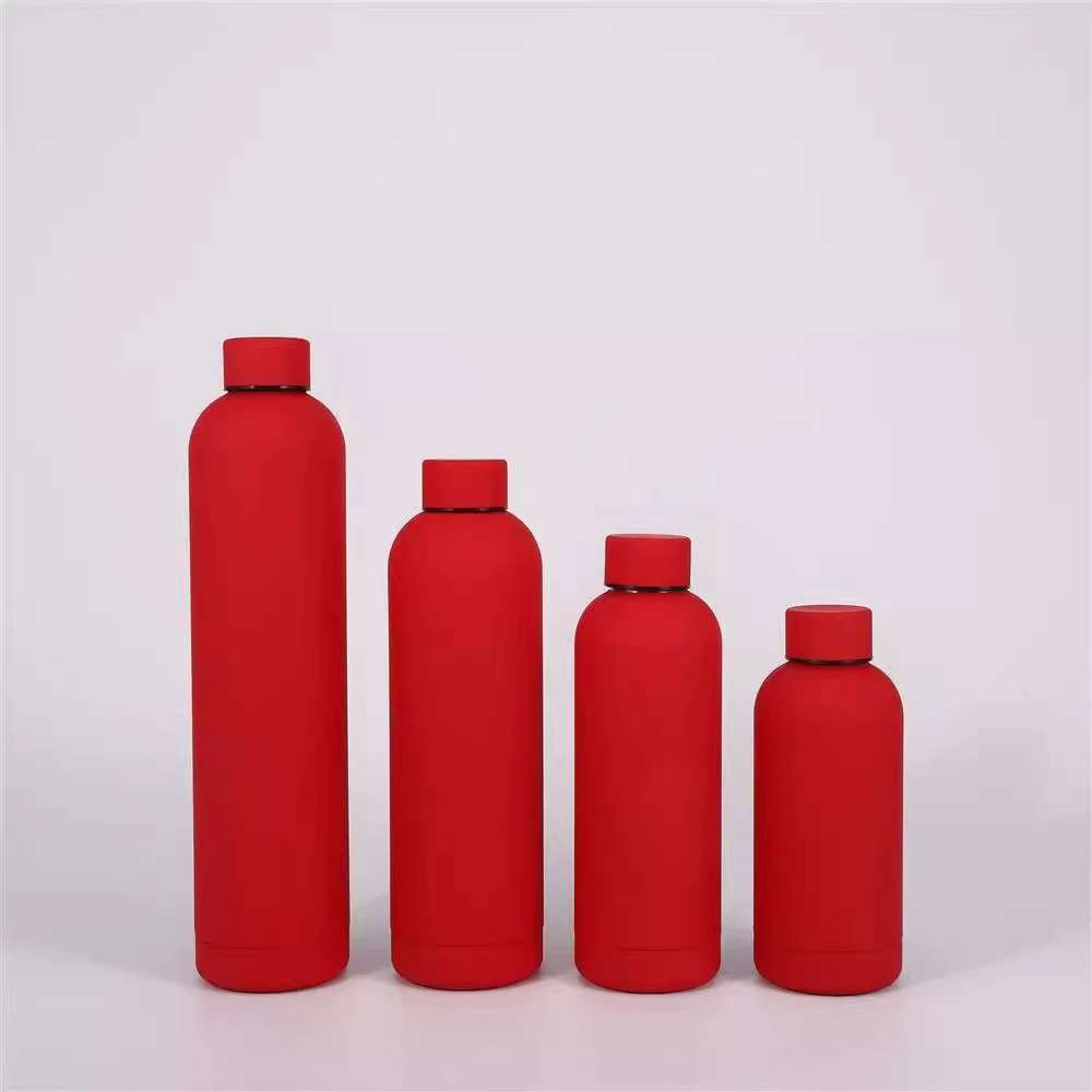 304 double-layer stainless steel thermos cup american large-capacity thermos cup wholesale pure color small mouth bottle customization