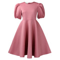 C8656  cross-border e-commerce  new women's fashionable and elegant round neck puff sleeve dress