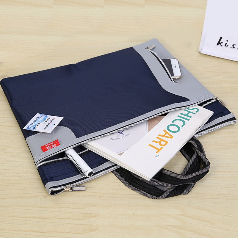 Oxford cloth handheld document bag a4 briefcase pilot handheld briefcase thickened waterproof conference bag information bag