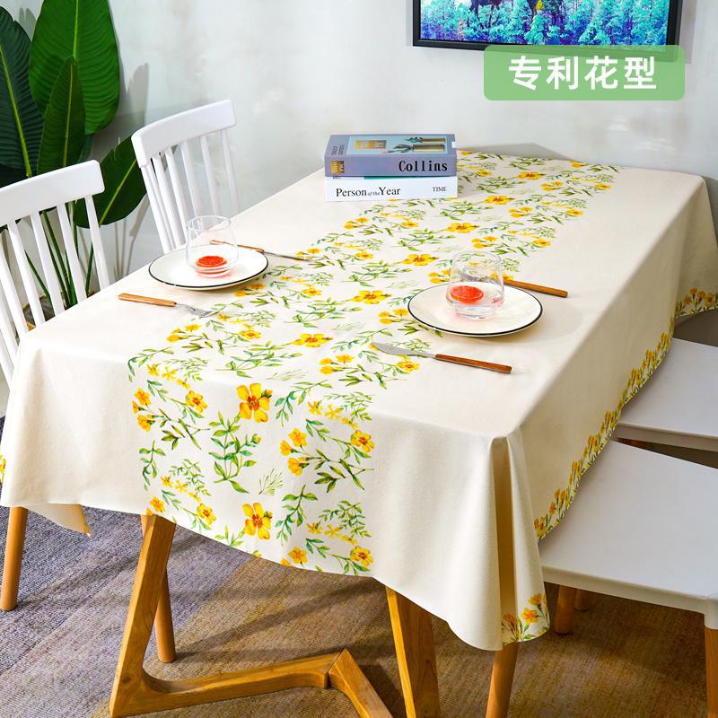 Waterproof and oil-proof pvc tablecloth, easy to clean, heat-resistant, soft glass dining table mat, light luxury high-end coffee table pad, tabletop cloth