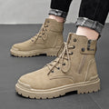 Boots men's british style high-top desert men's short boots workwearautum breathable mid-top outdoor boots 8606