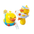 Baby bath toys floating yellow duck shower head for boys and girls, kids' swimming pool water play, water gun for babies