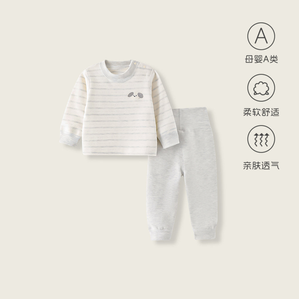 Baby autumn clothes and long pants suit high waist comfortable velvet separatesheattechintimatesfall and winter home clothes infant pajamas wholesale