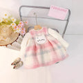Girls' fleece-lined dress - new autumn/winter collection: cute, sweet, and stylish fleece dress for girls
