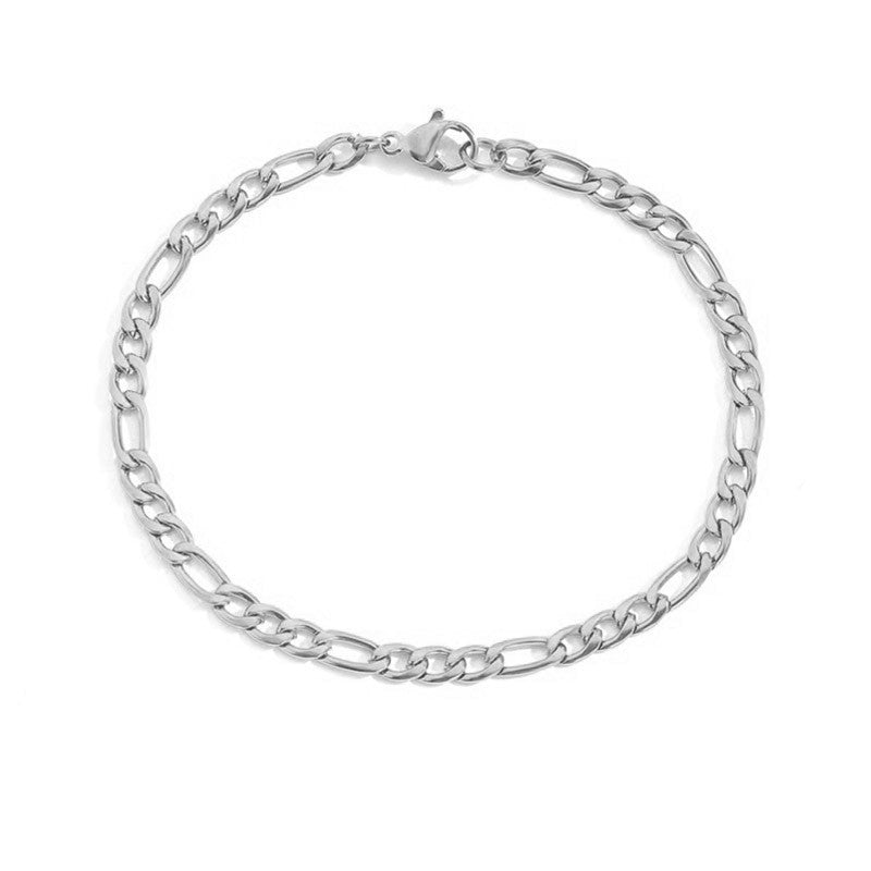 European and american cross-border fashion couple's figaro chain: minimalist, versatile, trendy stainless steel bracelet jewelry wholesale