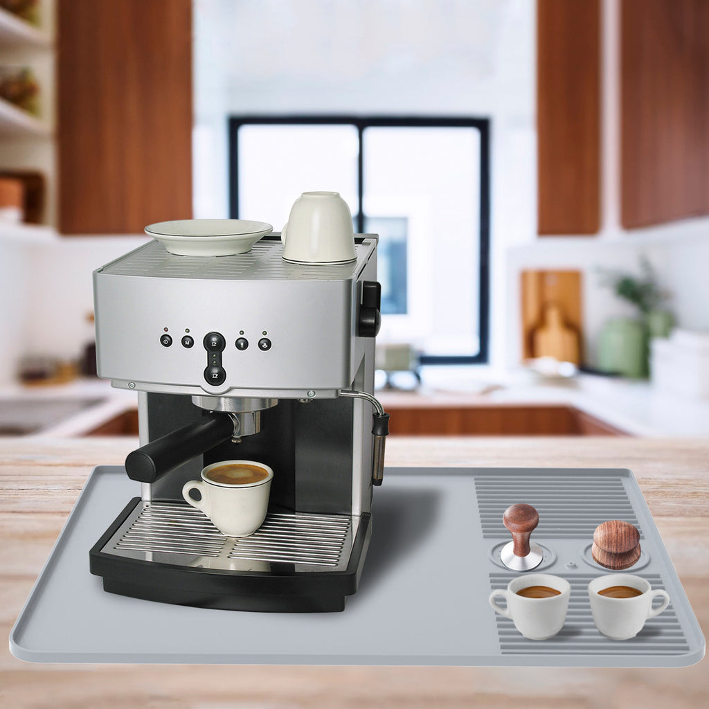 Coffee machine mat, silicone non-slip and shock-proof large-size universal protective mat, multi-functional dining table thermal insulation drain mat