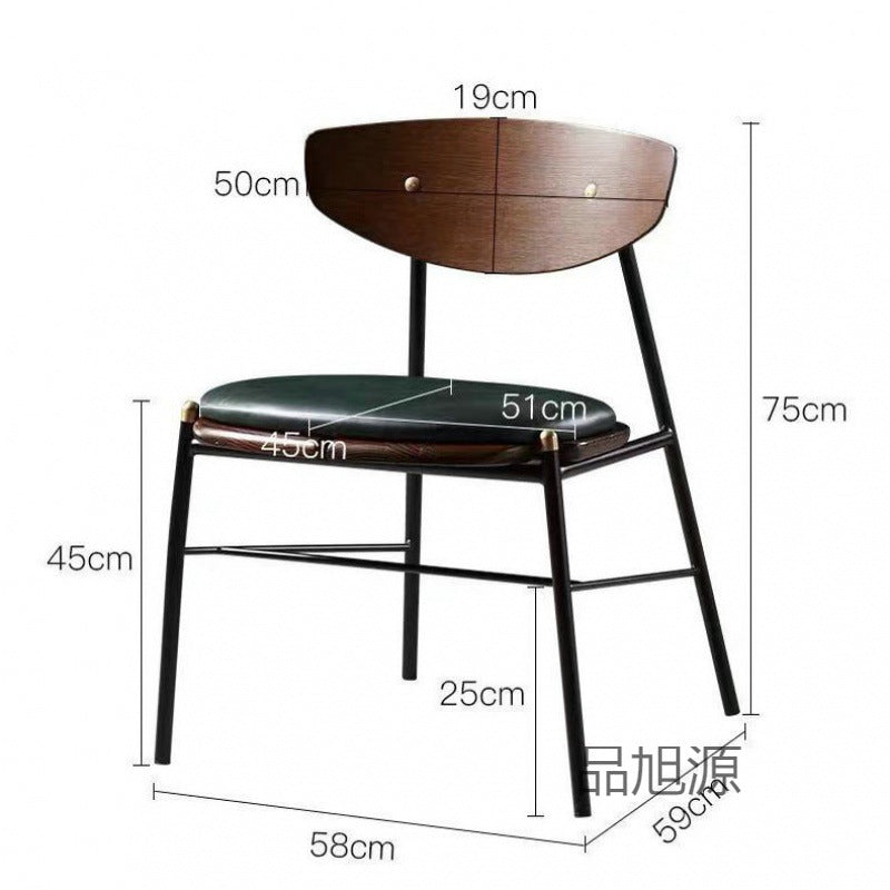 American industrial style loft chair designer creative personality retro furniture iron chair cafe casual back dining chair