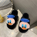 Fluffy slippers 2024 new winter cotton slippers home women's cartoon indoor men's couple home fluffy slippers