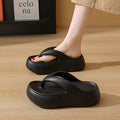 Thick sole flip-flops women's wedge heel flip-flops eva slippers summeroutwear non-slip heightening sandals summer sandals