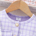 New girls' long-sleeve star mesh dress with matching mini bag