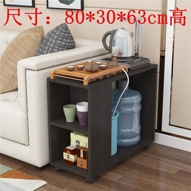 Small apartment coffee table, living room mobile tea table with wheels, sofa side table, mobile trolley table, side table