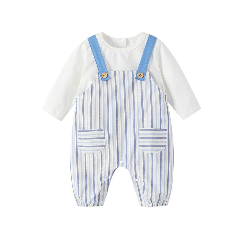 Baby autumn clothes  new style first birthday infant outfit casual gentleman romper baby boy clothing