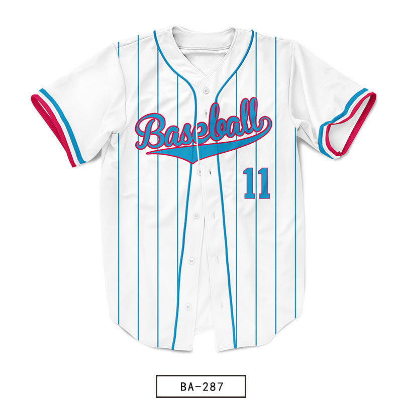Sublimation custom American baseball jersey sports jacket sticker embroidered softball jersey competition men's and women's baseball jersey printing