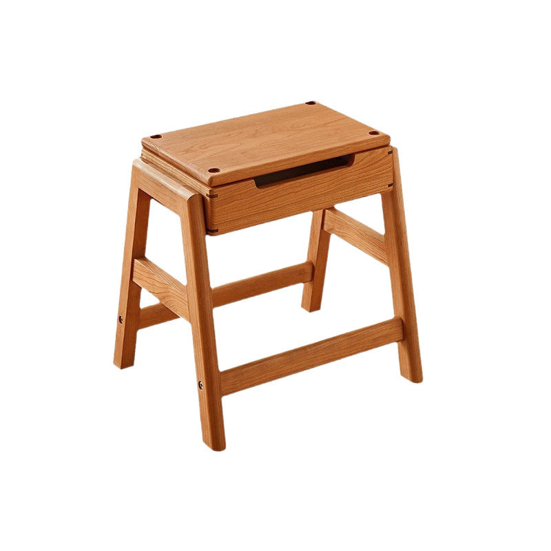 Cherry wood stool can be stacked Living room stool Multifunctional storage Solid wood low stool Shoe change stool Children's study stool