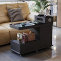 Movable sofa side table, smart water boiling and tea making, with wireless charging, bluetooth audio, all solid wood side table, enlarged water bucket