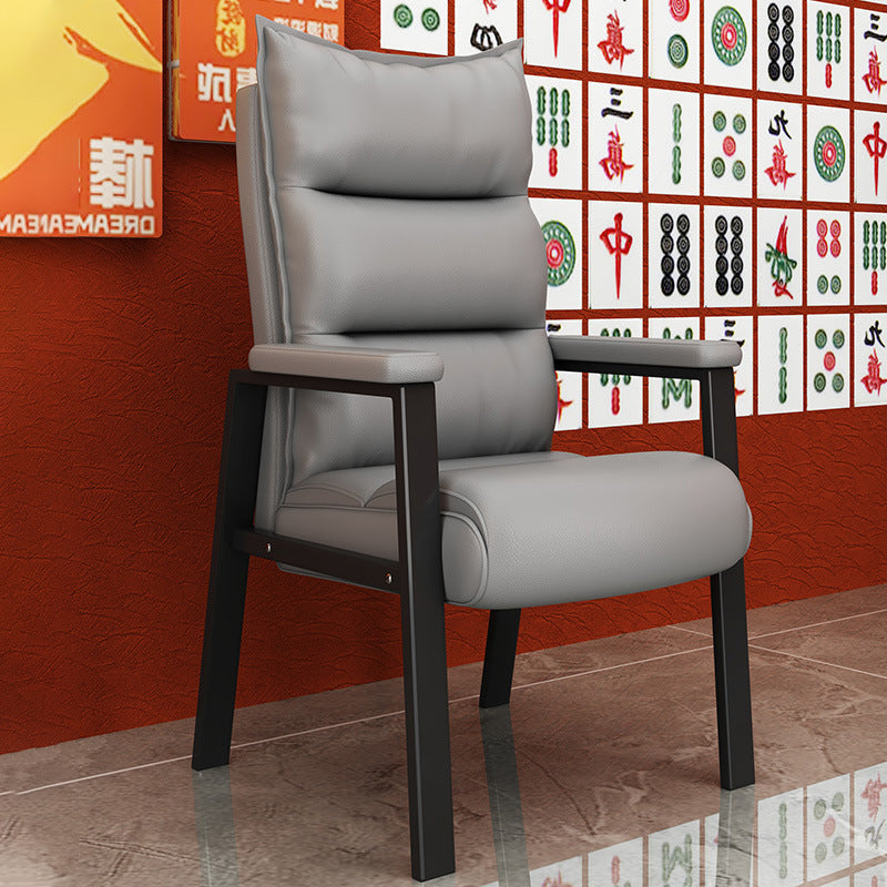 Mahjong chair chess and card room backrest plaid long sitting conference chair mahjong house home office chair special for playing mahjong