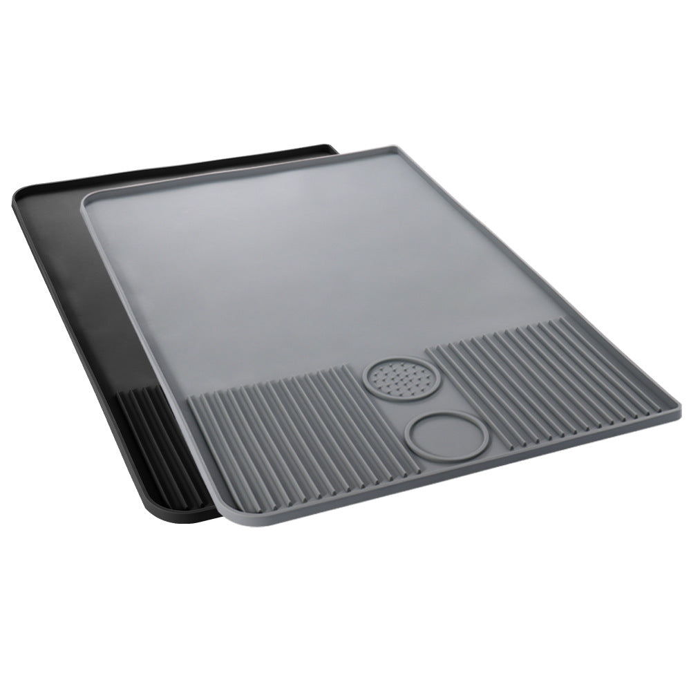 Coffee machine mat, silicone non-slip and shock-proof large-size universal protective mat, multi-functional dining table thermal insulation drain mat