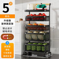 Kitchen trolley storage rack - multi-tier, space-saving, mobile, multi-functional organizer for fruits, vegetables, snacks, and general storage