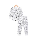 Graffiti kids pajamas boys and girls home clothes suit youth autumn clothes long johns thin close-fitting intimates wholesale