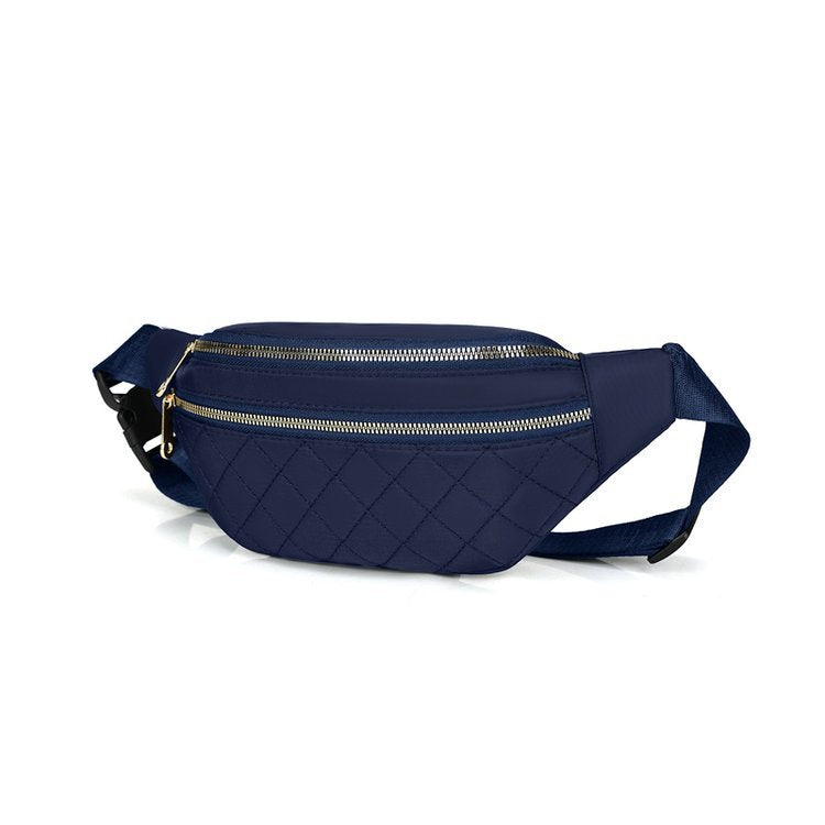 Foreign trade new diamond fashion breast bag outdoor sports versatile mobile phone fanny pack large capacity casual shoulder messenger bag