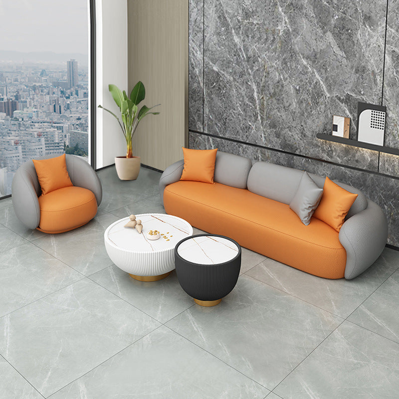 Nordic tech fabric mini sofa set - ideal for living rooms, yoga studios, beauty salons, clothing stores, reception areas, and waiting lounges