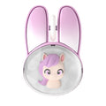 Mofii m12c cute rabbit cartoon wireless bluetooth dual-mode rechargeable mouse - quiet operation for laptop and office use