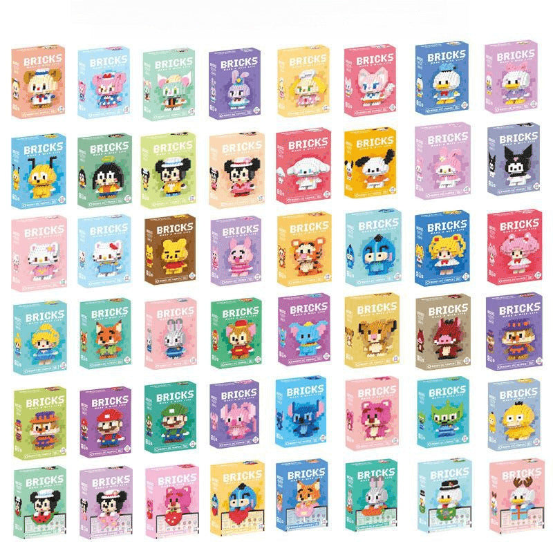 Compatible with lego bricks, children's educational blind box figurines, assembly toys, gifts, micro-pellet building blocks for boys and girls