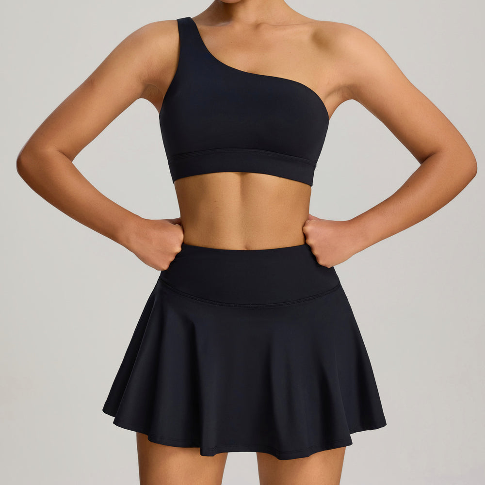 Fashionnew arrival tennis skirt suit women's badminton running yoga short skirt suitfashion tape fitness sports skirt pants
