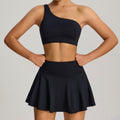 Fashionnew arrival tennis skirt suit women's badminton running yoga short skirt suitfashion tape fitness sports skirt pants
