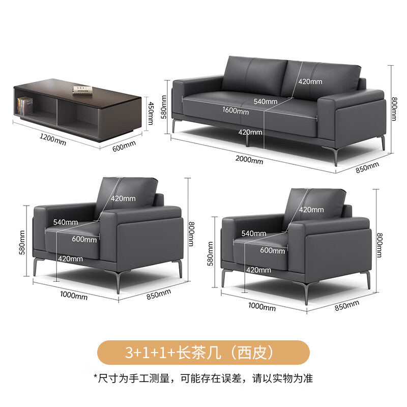 Saint li office sofa and coffee table set - executive office, business casual reception area, lounge